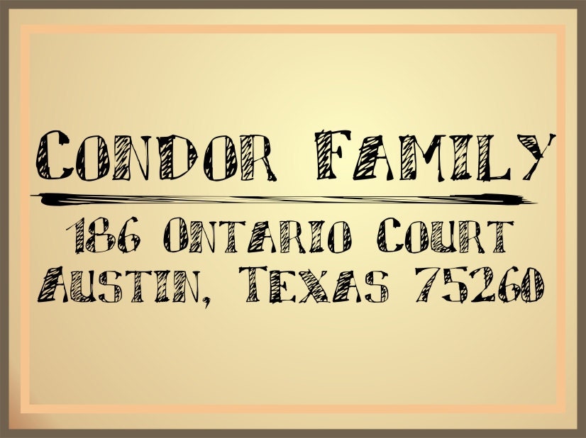 Stylish Custom Return Address Stamp - Personalized Preink Stamp