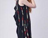 Print Dress With Cut Out Drape Back