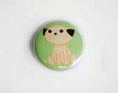 Cute Puppy Dog Pinback Button: One Inch