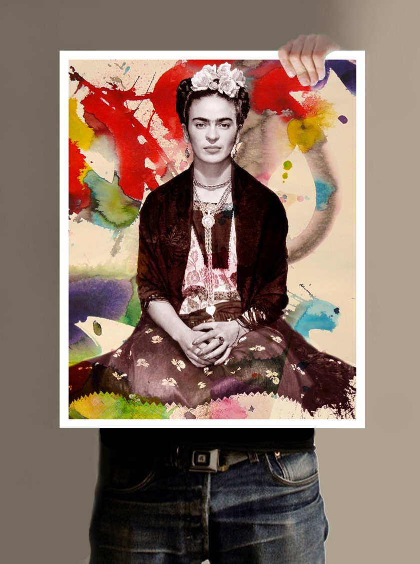Frida Kahlo Art Poster  - 16x20