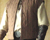Medieval Celtic Viking Armor Padded Short Gambeson Sleeveless