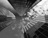 Philadelphia Photography Print,  Downtown Philly Skyscrapers, Black and White, Photo Paper or Canvas Art Photography 8x10 or 8x12