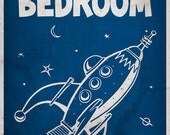 11x17 Retro Rocket Poster with Custom Text