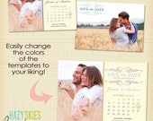 INSTANT DOWNLOAD 5x7 Save the Date Photo Card Template - SD117