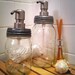 PAIR OF Mason Jar Soap Dispenser, Clear jars