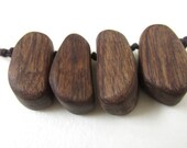 Wooden Nursing Necklace - Dark Brown Walnut Wooden Necklace