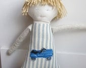 Custom Boy Waldorf Doll, Cloth Rag Doll, Truck, Personalized, Stocking Stuffer