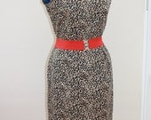 1950s Rockabilly style animal print dress from an original pattern L UK 14