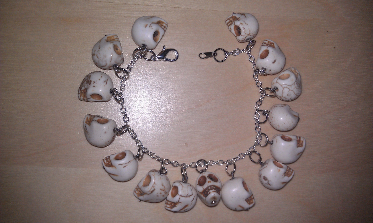 Heads Will Roll- Skull Charm Bracelet
