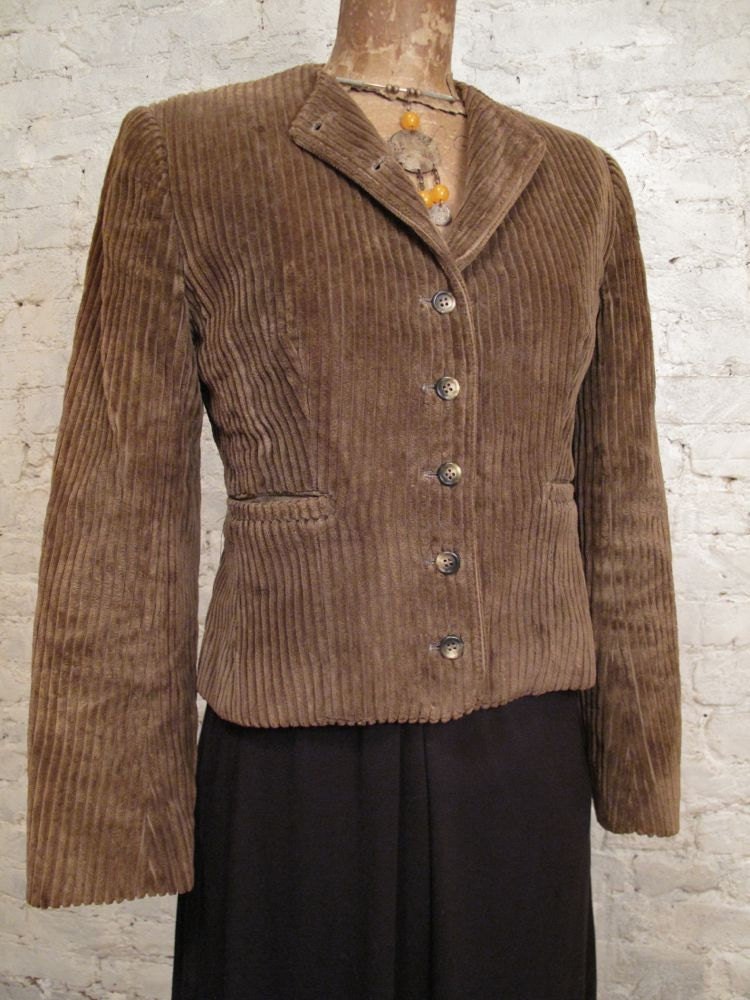 60s Evan Picone Green Corduroy Jacket