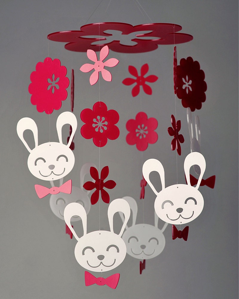 Spring Bunny Mobile (Grand) in Recycled Eco Plastic