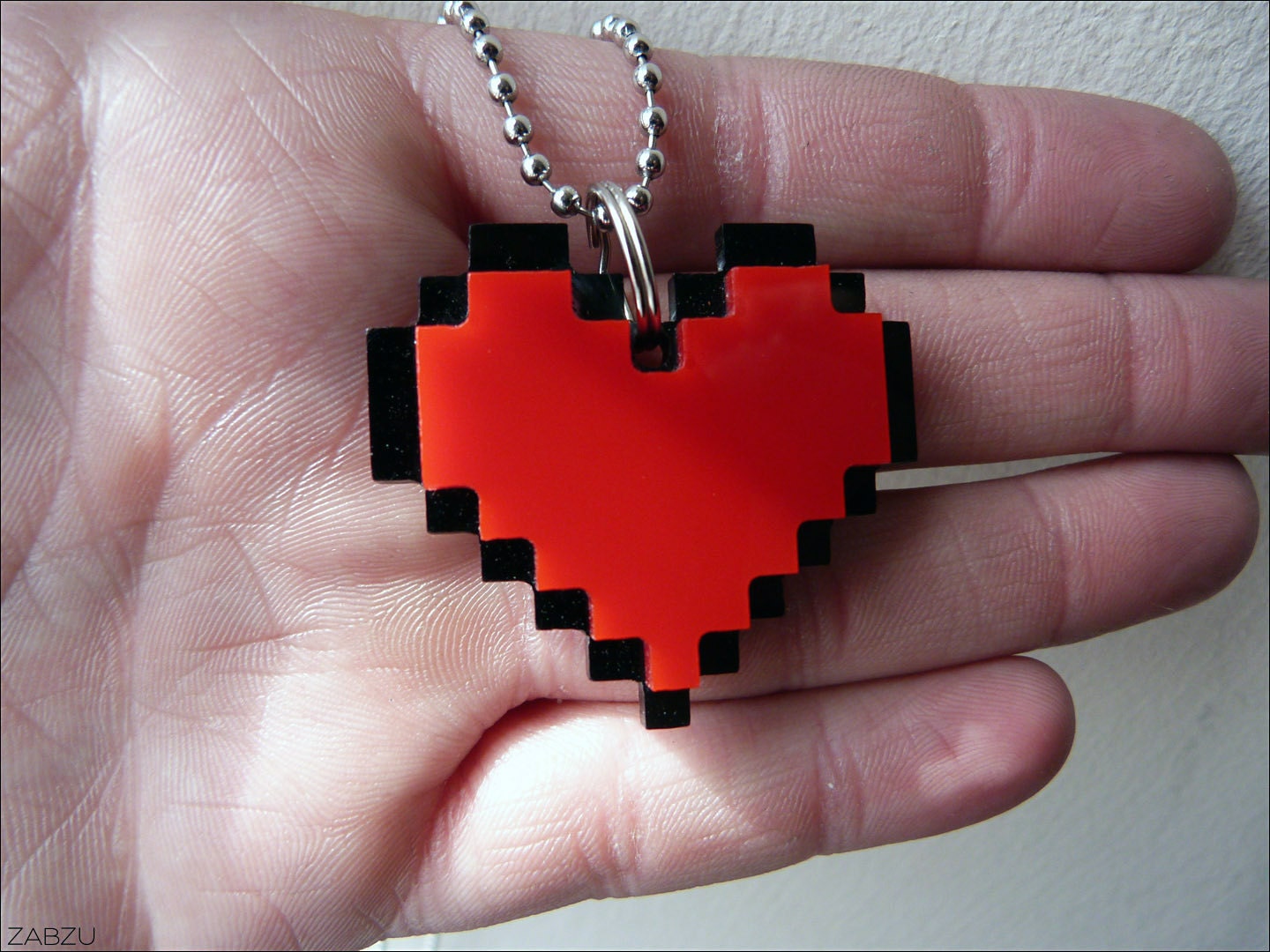 Pixel Heart Necklace