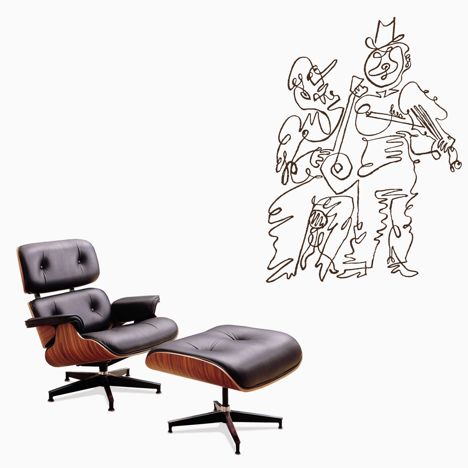 Picasso's violinists (les violonistes) vinyl wall decal
