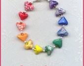 Rainbow Origami Heart Bracelet