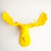The Egberton - Yellow Resin Moose Head- Moose Resin Yellow Faux Taxidermy- Chic & Trendy