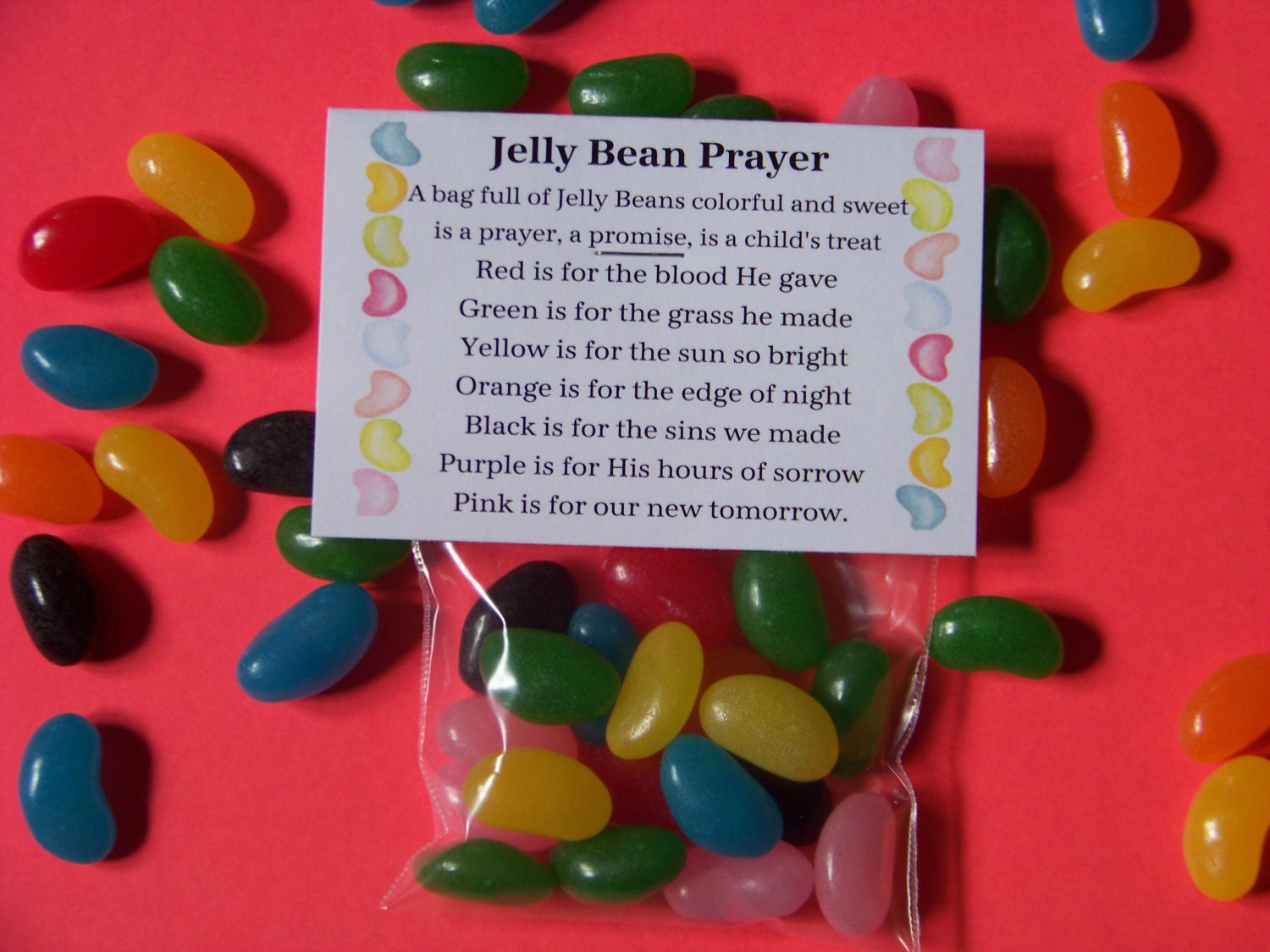 Easter Jelly Bean Prayer Candy Topper Printable File