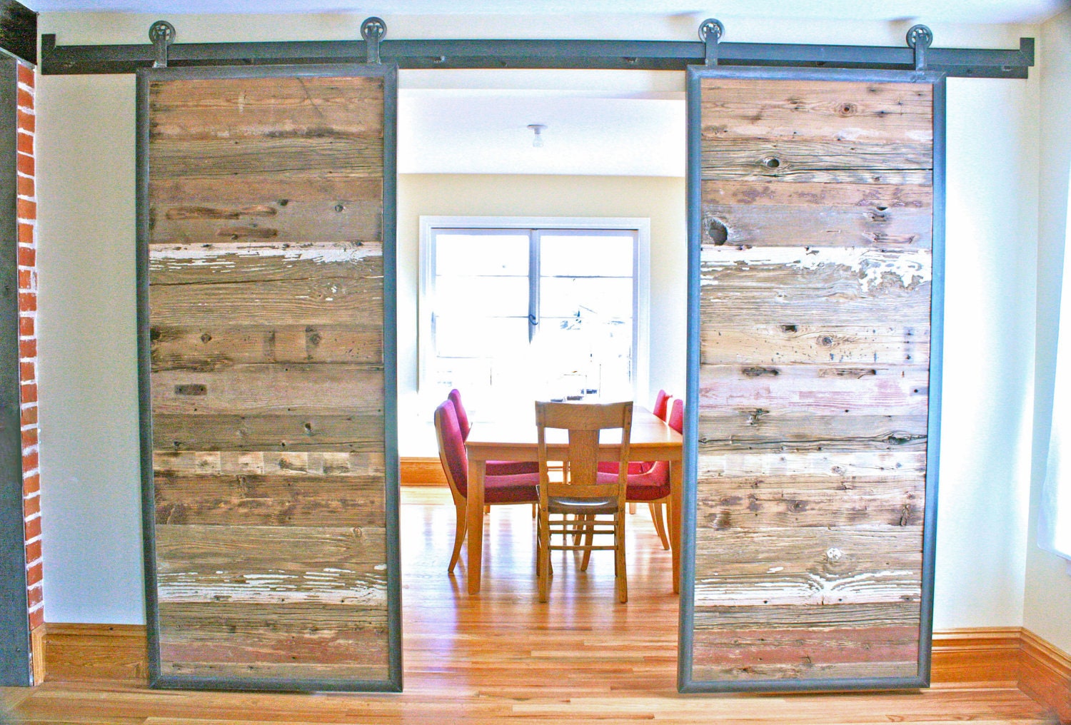 Barn Doors in Reclaimed Wood - Tracks Included