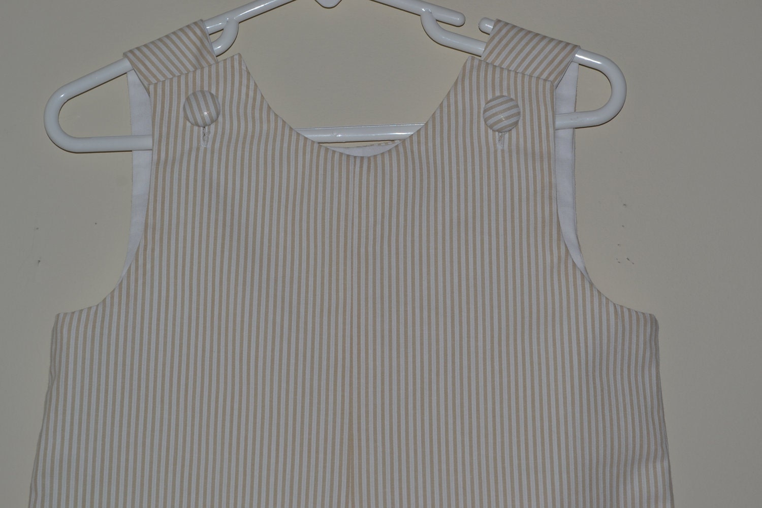 Custom made Personalized Monogram Striped Khaki Jon Jon