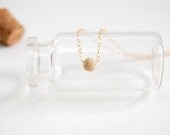 Hokulele necklace - shimmery gold stardust bead on a 14kt gold filled chain chic classic simple modern everyday necklace, maui, hawaii