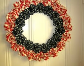 21" Americana Stars and Stripes Paper Rose Wreath - PAPERFLORISTS