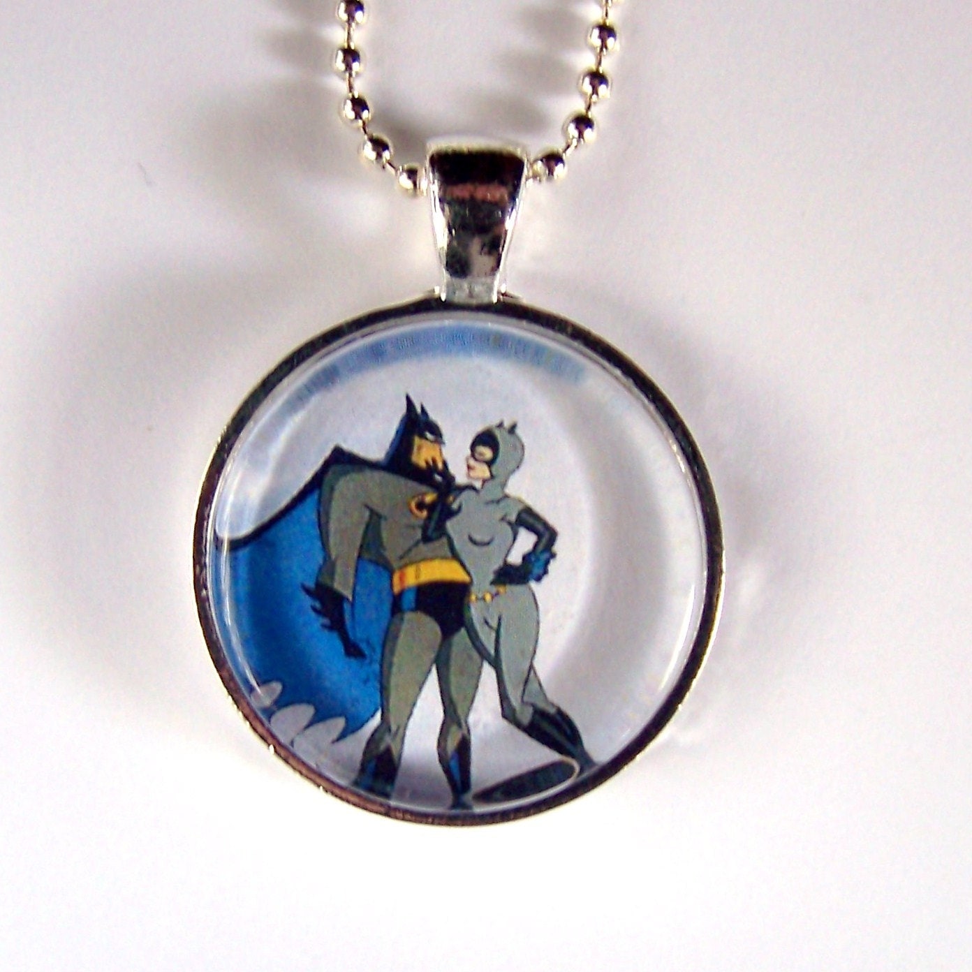 Almost Got 'Em - Catwoman and Batman Necklace