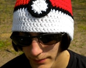 Crocheted Pokeball Hat