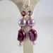 Lavender Pearl Drop Earrings, Beaded Earrings, Dangle Earrings, Beadwork Earrings, Beaded Jewelry, Women's Jewelry, Gifts for Her