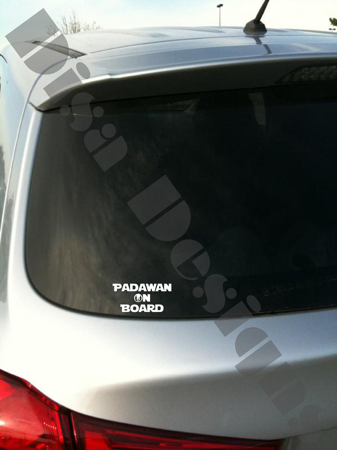 Star Wars inspired, "Padawan On Board" vinyl decal - Car decal - Family decal - Baby On Board