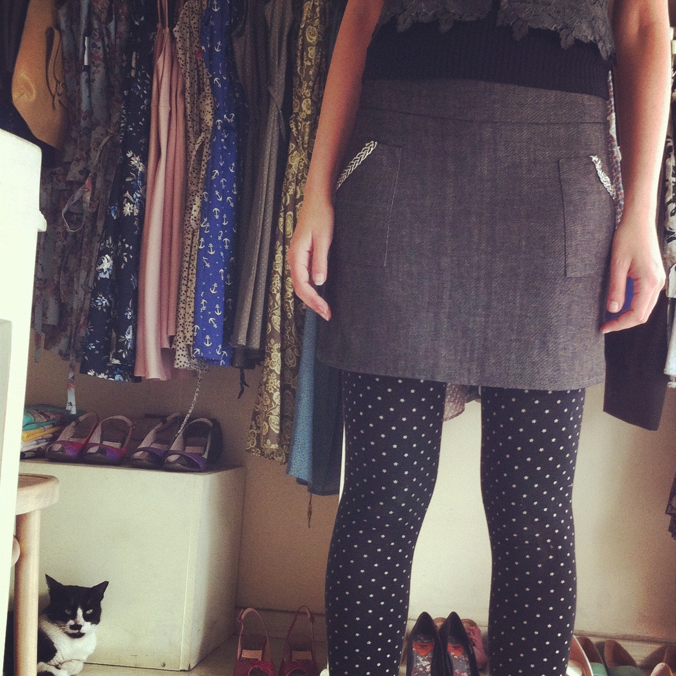 SALE - 20% off - Mini skirt, Grey denim Skirt, Jeans skirt