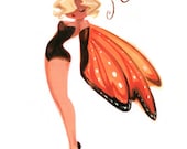 LadyBugs: Marilyn Monarch Fine Art Print (8.5x11)