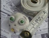 Skull Felted Brooch Baby Skeleton Needle Felted Pin 'Skeletot'
