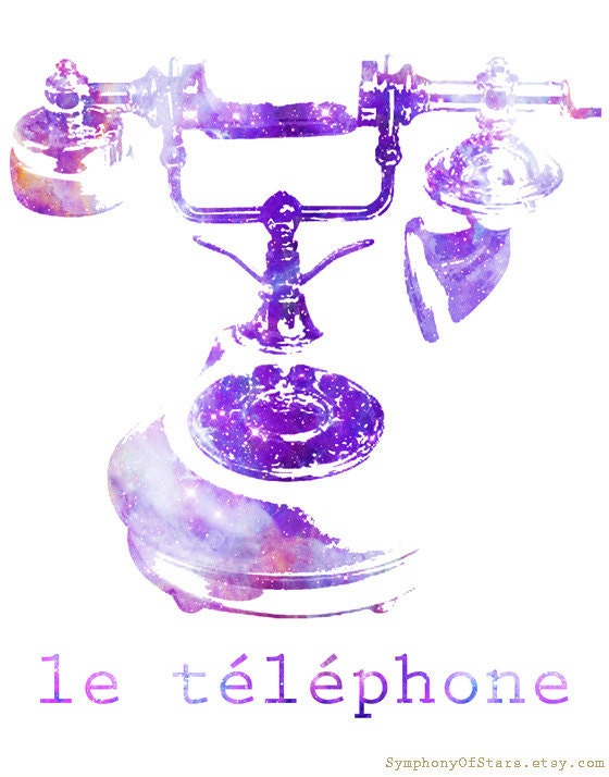 Antique Telephone Galaxy Universe Fine Art Print