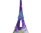 Eiffel Tower Galaxy Universe Fine Art Print
