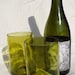 Upcycled Wine Bottle Glasses made from Recycled Yellow Wine Bottles 12oz Set of 4