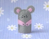 Grey Mouse Finger Puppet
