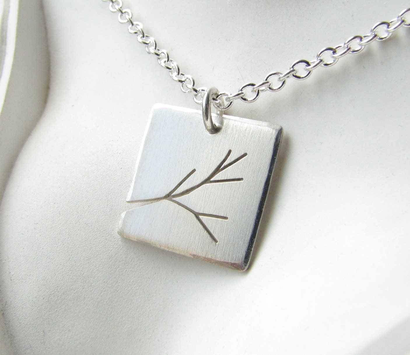 Branch sterling silver pendant - made to order