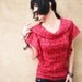 Always Late with Your Kisses - iheartfink Handmade Hand Printed Cowl Top