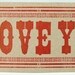 I LOVE YOU Red Hand Printed Letterpress Cards 8 Pack a10