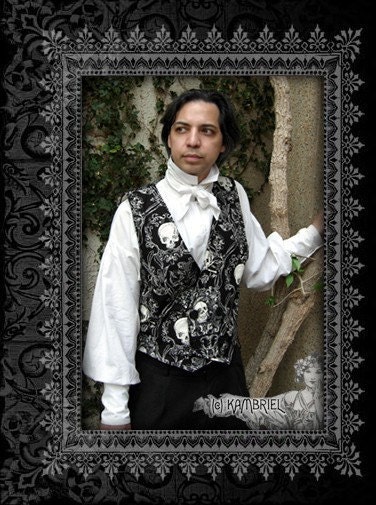 White Bastian Shirt & Regency Cravat by Kambriel - Custom Made for You (also available in black)