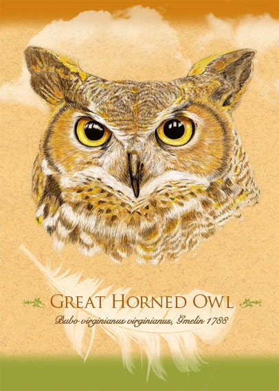 Great Horned Owl Greeting Card All Occasions