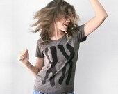 XX Womens T shirt S/M - womens tshirt American Apparel heather brown : womens top, womens summer tee