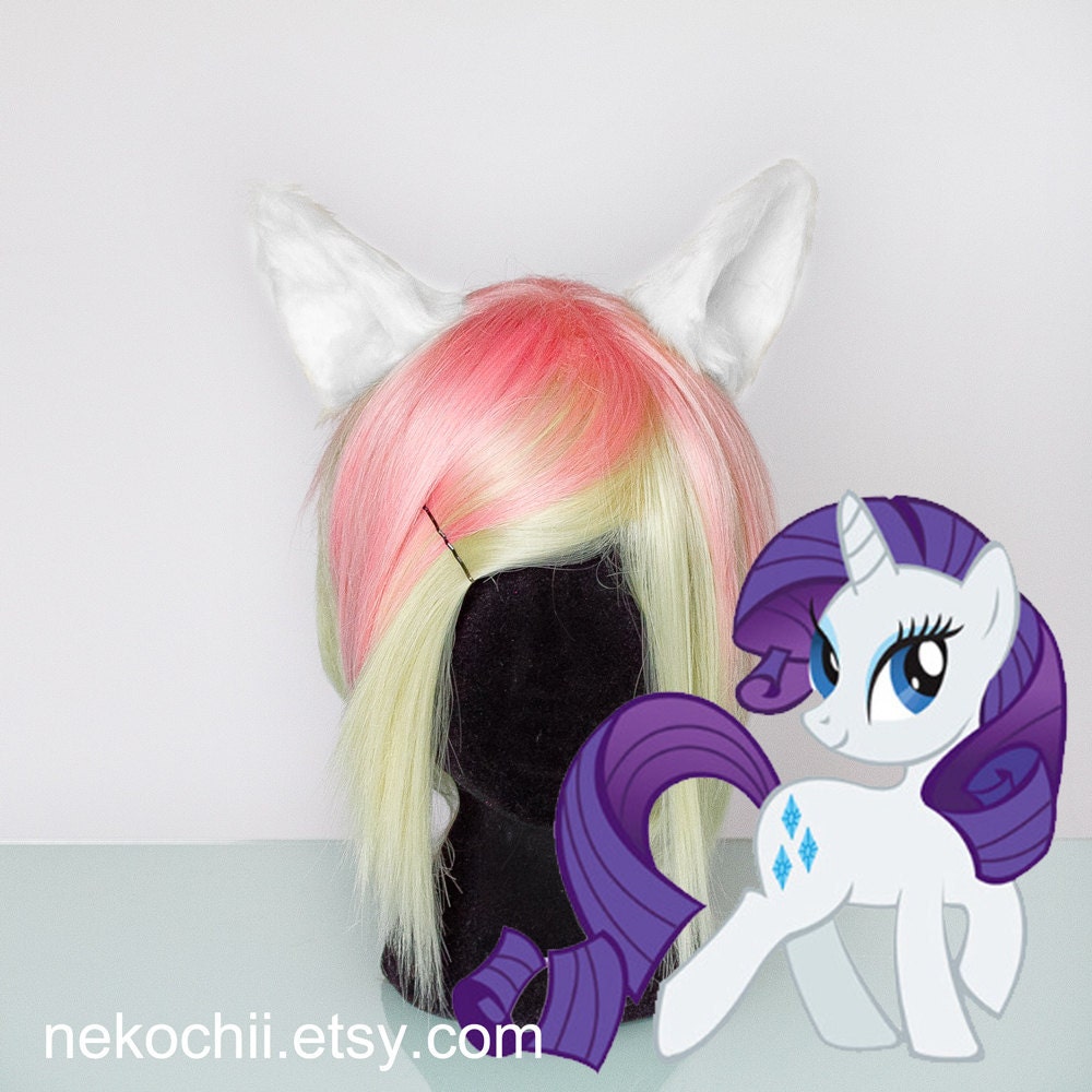 Rarity cosplay costume pony ears - My little pony friendship is magic - custom colours possible