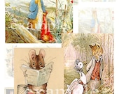 Beatrix Potter Characters...Illustrations...Digital Collage Sheet