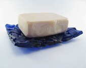 Blue Beach Glass Soap Dish Recycled Glass