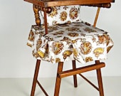 vintage wooden doll high chair
