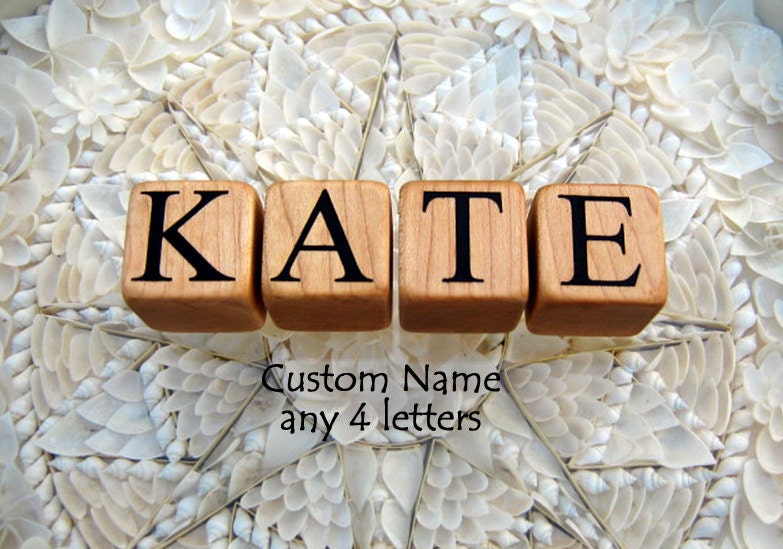 4  Baby Alphabet Blocks Personalized Baptism Gift Christening Gift for Girls Personalized Baby Boy Baby Girl 1st Birthday Photo Props