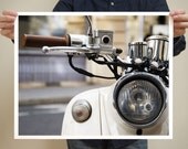 Paris Photography - Vespa, 16x20 French Large Art Prints, White Wall Art