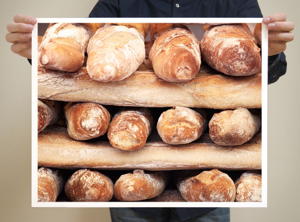 Baguettes, Paris, 16x20 Fine Art Photograph Art Print, Paris Photography, Paris Decor, Rustic Kitchen Decor, French Country