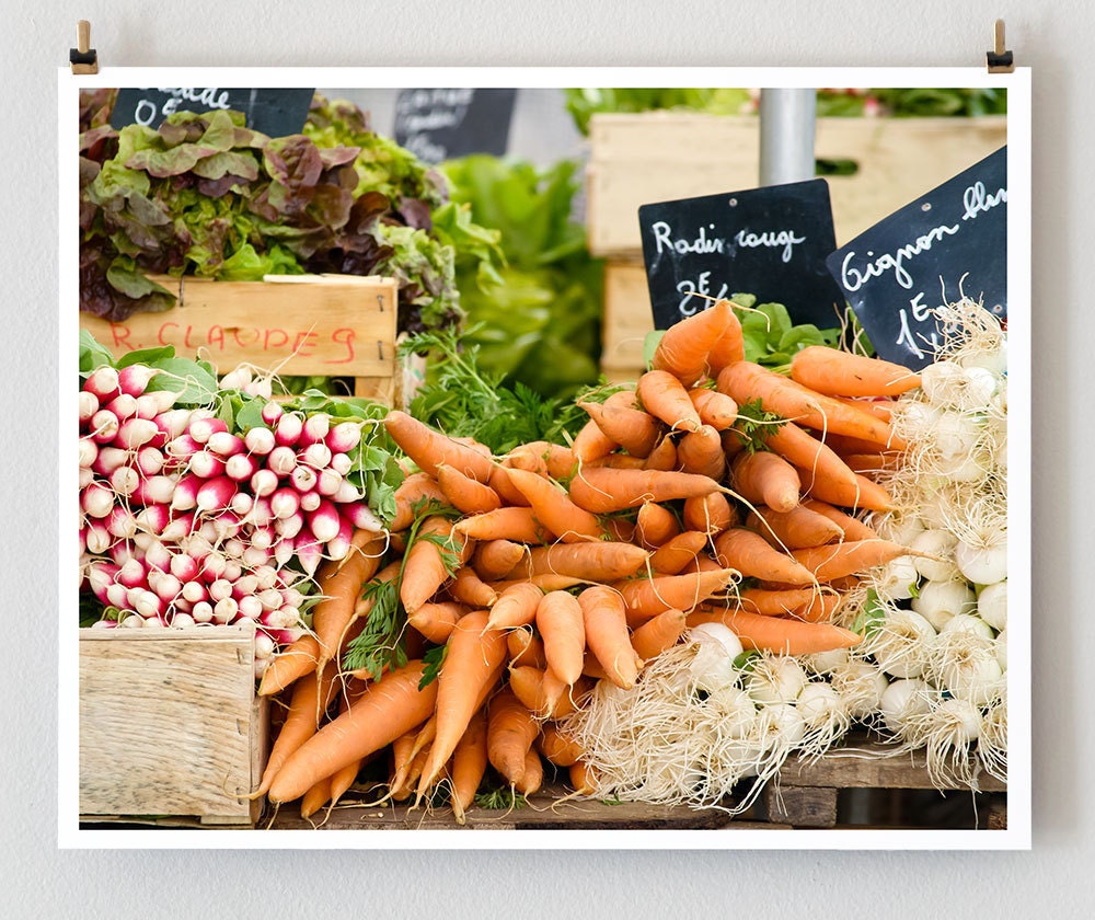 Paris Photography - Paris Markets - Fine Art Food Photography - Paris Decor, French Country Home Decor, Kitchen Art