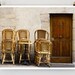 Paris Cafe Art - Stacked Chairs Paris Photography French Cafe Large Art Prints, Brown Home Decor, French Country, Chair Art